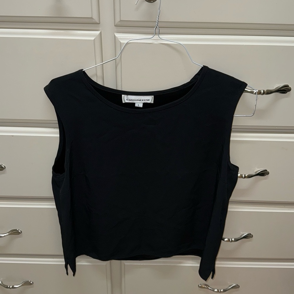 Caroline Rose size large black tank top.